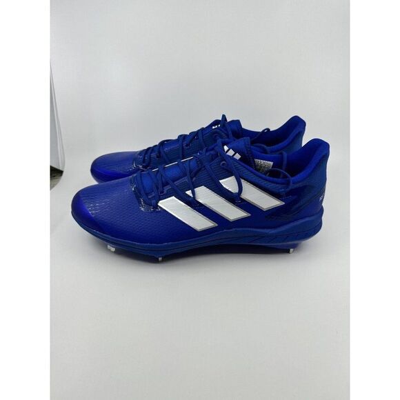Men Adidas Adizero Afterburner 8 Baseball Cleats Royal Blue FZ4215 Size 13 NEW - Picture 2 of 6